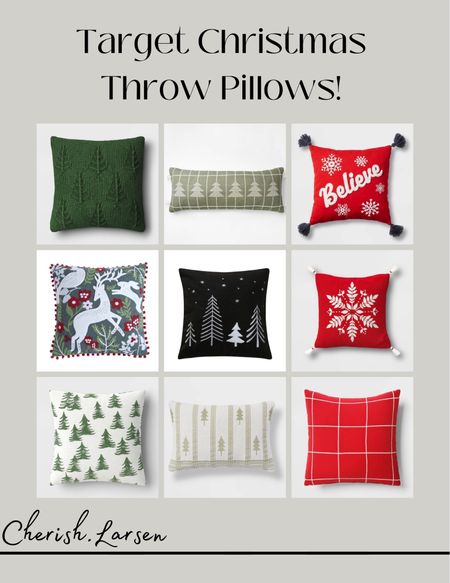 Target throw pillows - Christmas home decor! Some priced at $10! Some $20 and under. All under $45. 

#LTKHoliday #LTKhome #LTKsalealert