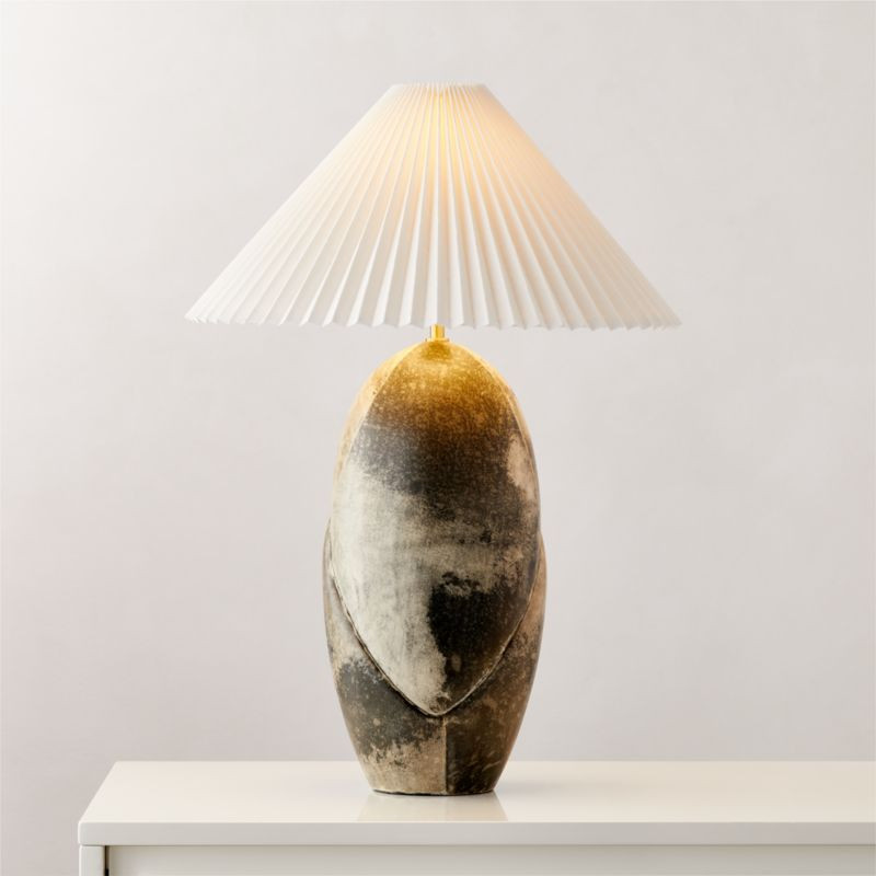 Enora Pieced Vellum Table Lamp + Reviews | CB2 | CB2