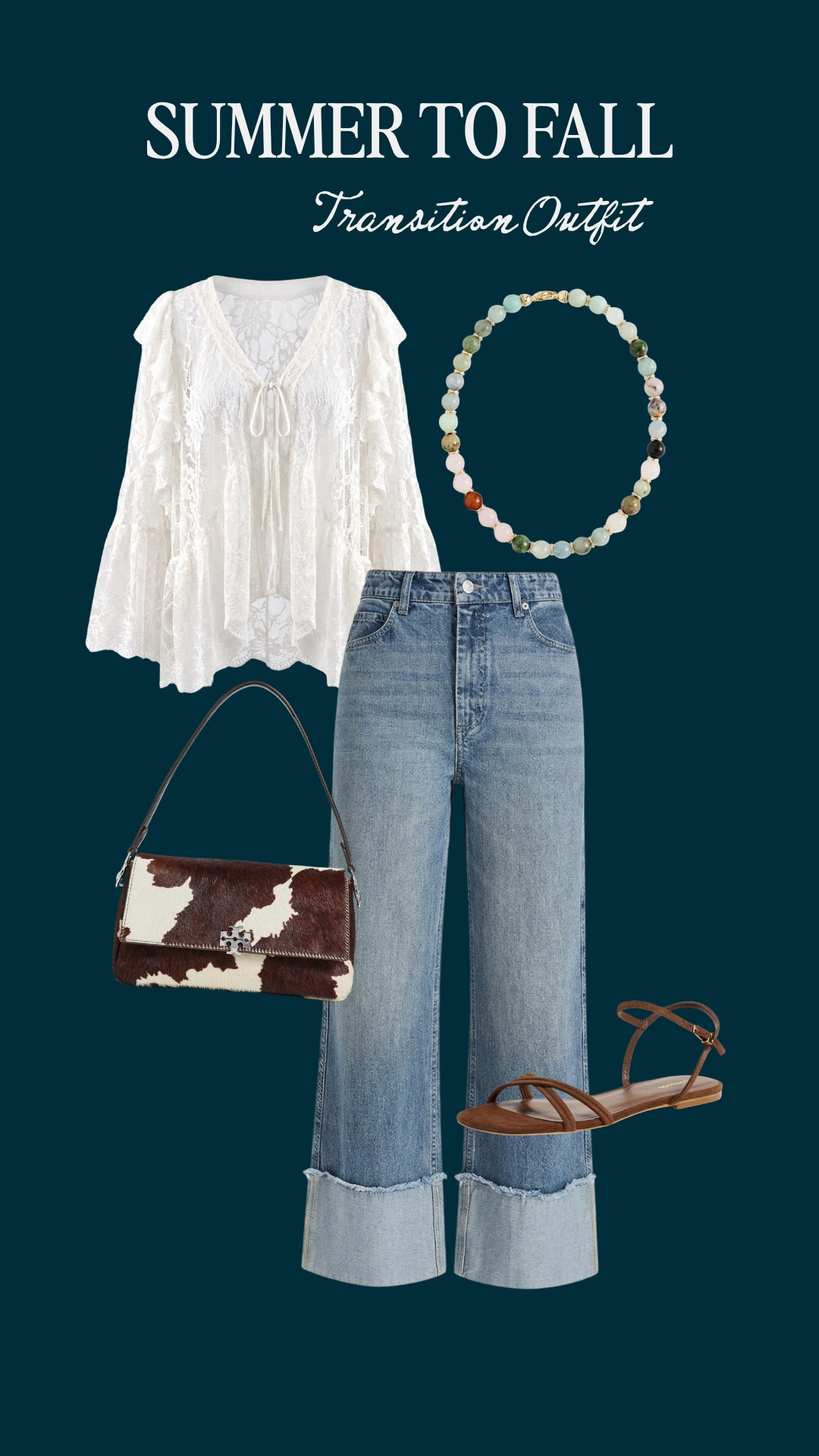 White Lace Blouse + Wide Leg Jeans | Easy Summer to Fall Outfit 🍂

If you have been hunting for shirts to wear with wide leg jeans, start here | an oversized white tie front lace blouse with light wash wide leg jeans, a haircalf shoulder bag, and flat sandals. A summer to fall transition outfit that reads polished now and layers straight into fall 2026. Tap to shop the whole look.

#LTKTravel #LTKSeasonal #LTKgrwm