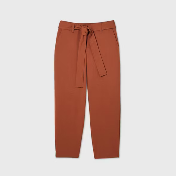 Women's High-Rise Tie Waist Straight Pants - A New Day™ Pants | Target