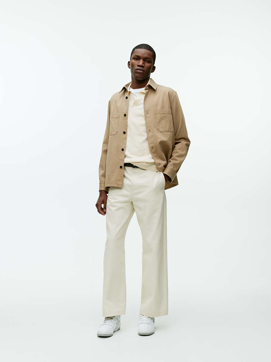 Cotton Linen Polo Shirt | ARKET (US&UK)