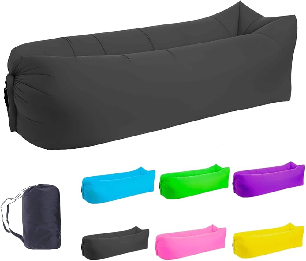 Inflatable Lounger Air Sofa Hammock, Inflatable Couch for Camping, Portable Waterproof Anti-Air L... | Amazon (US)