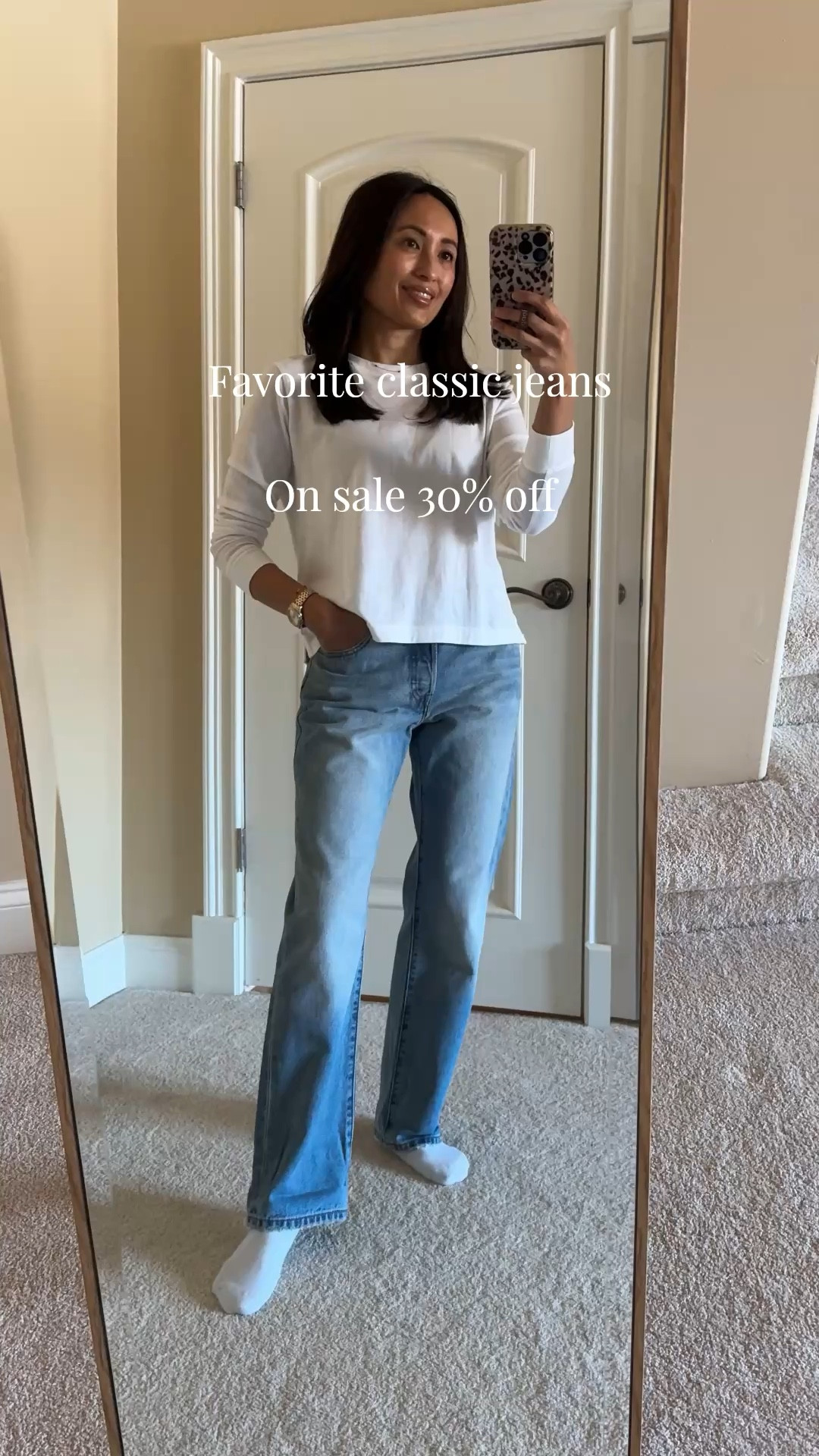 Spring outfits. 
Favorite classic jeans are on sale 30% off @levi 
Straight leg style in a really good vintage look wash. Their best selvedge denim that gets better over time. 
I size up and take the 30 inch length. 


#LTKOver40 #LTKootd