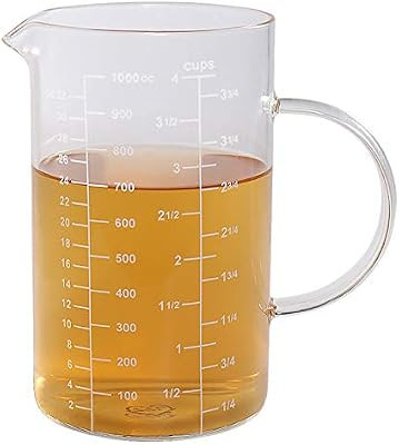 Glass Measuring Cup, [Insulated handle, V-Shaped Spout], 77L High Borosilicate Glass Measuring Cu... | Amazon (US)