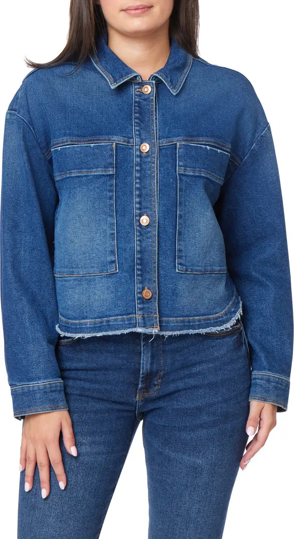 Oversize Pocket Crop Denim Jacket | Nordstrom Rack