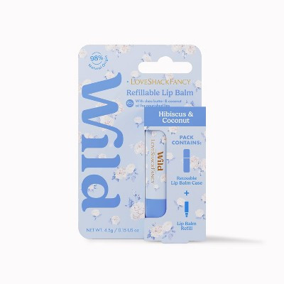 LoveShackFancy x Target – Wild Everblooming Rosettes Lip Starter Whisper Blue/Hibiscus & Coconut Lip Balms - 0.15oz | Target