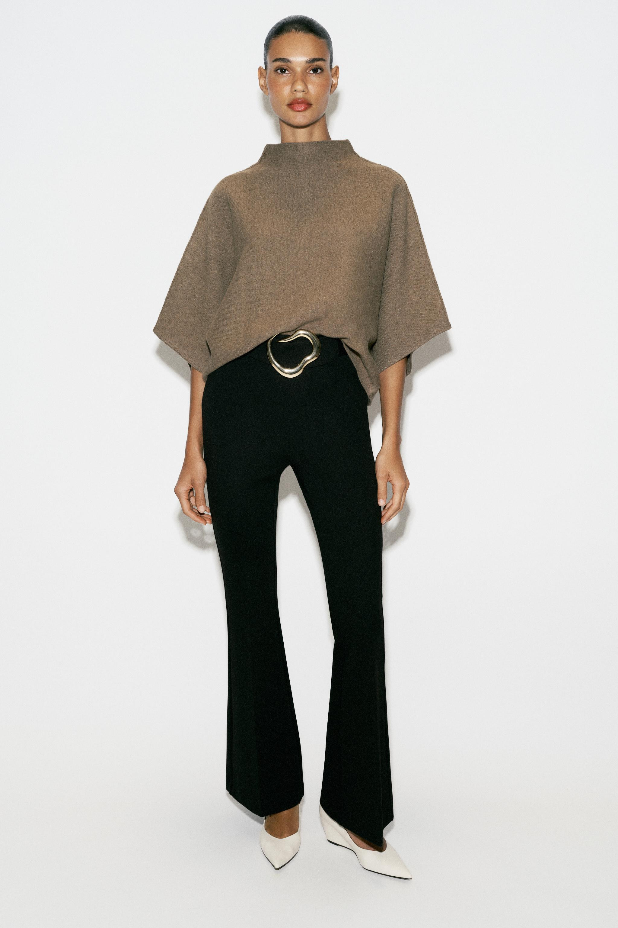 WIDE SLEEVE KNIT SWEATER | Zara US