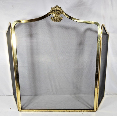 Vintage Shiny Brass 3 Panel Rococo Elegant Fireplace Screen Spark Guard 37" Tall | eBay | eBay US
