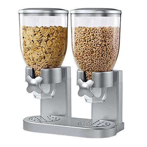 Zevro KCH-06124/GAT202 Indispensable Dry Food Dispenser, Dual Control, Silver | Amazon (US)
