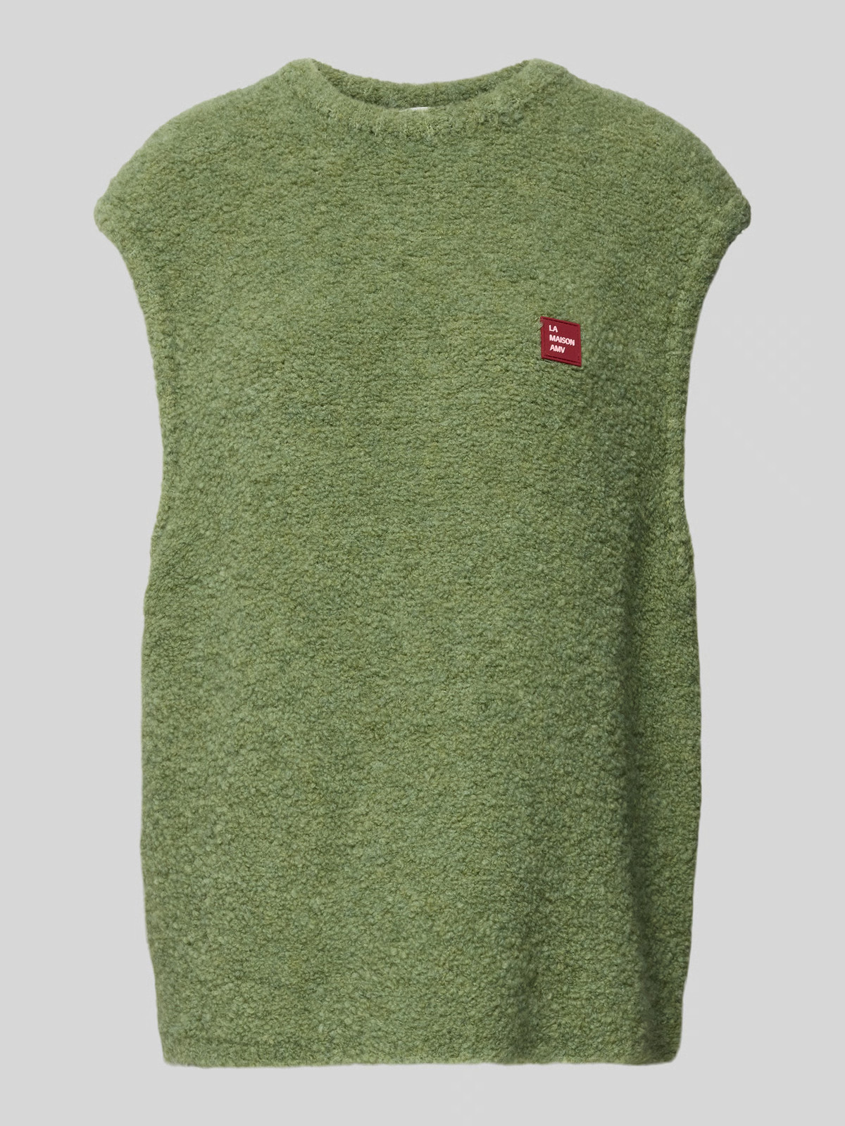 Loose fit spencer met wol, model 'ZOLLY' in olijfgroen gemêleerd | Peek & Cloppenburg NL