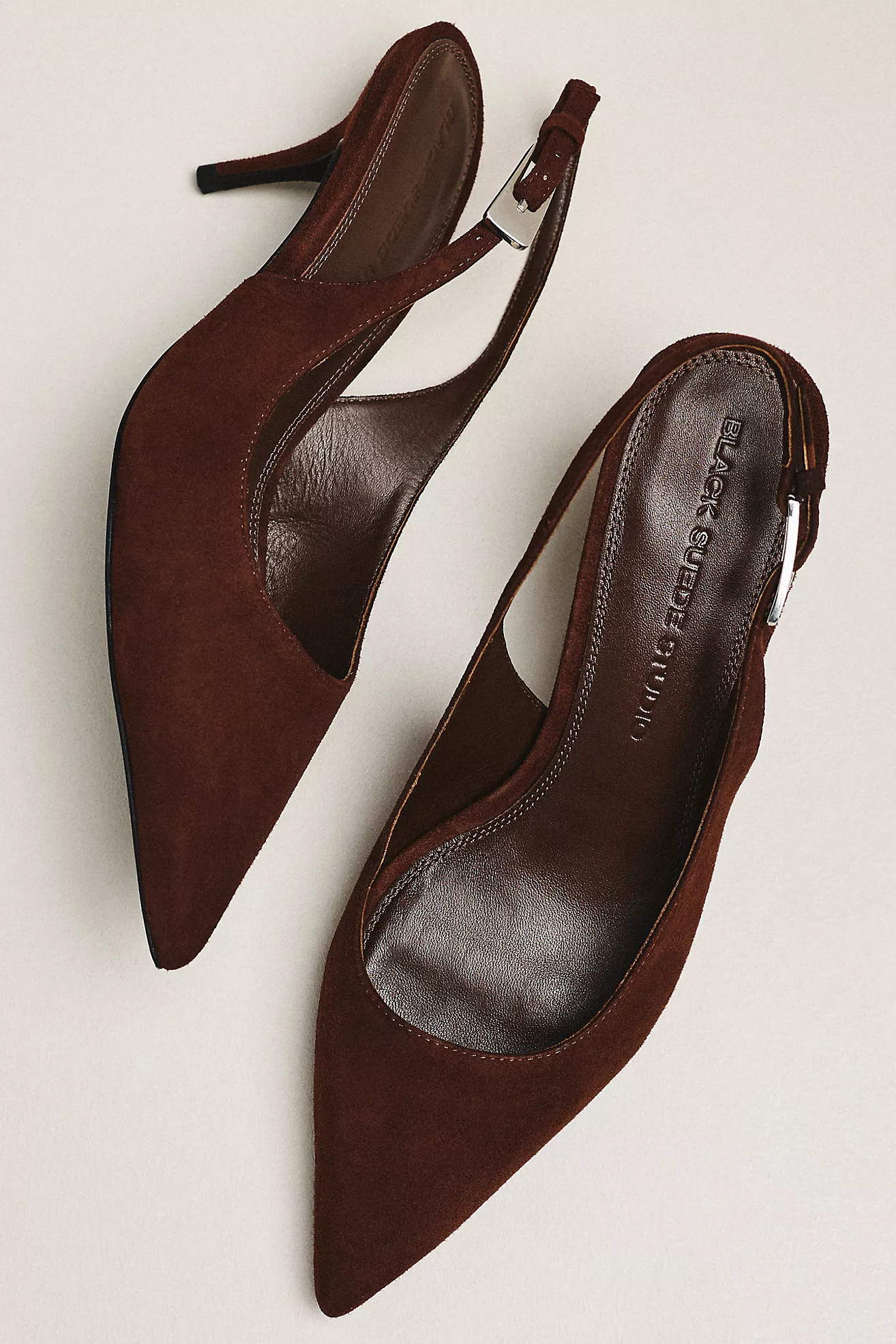 Black Suede Studio Branca 65 Kitten Heels | Anthropologie (US)