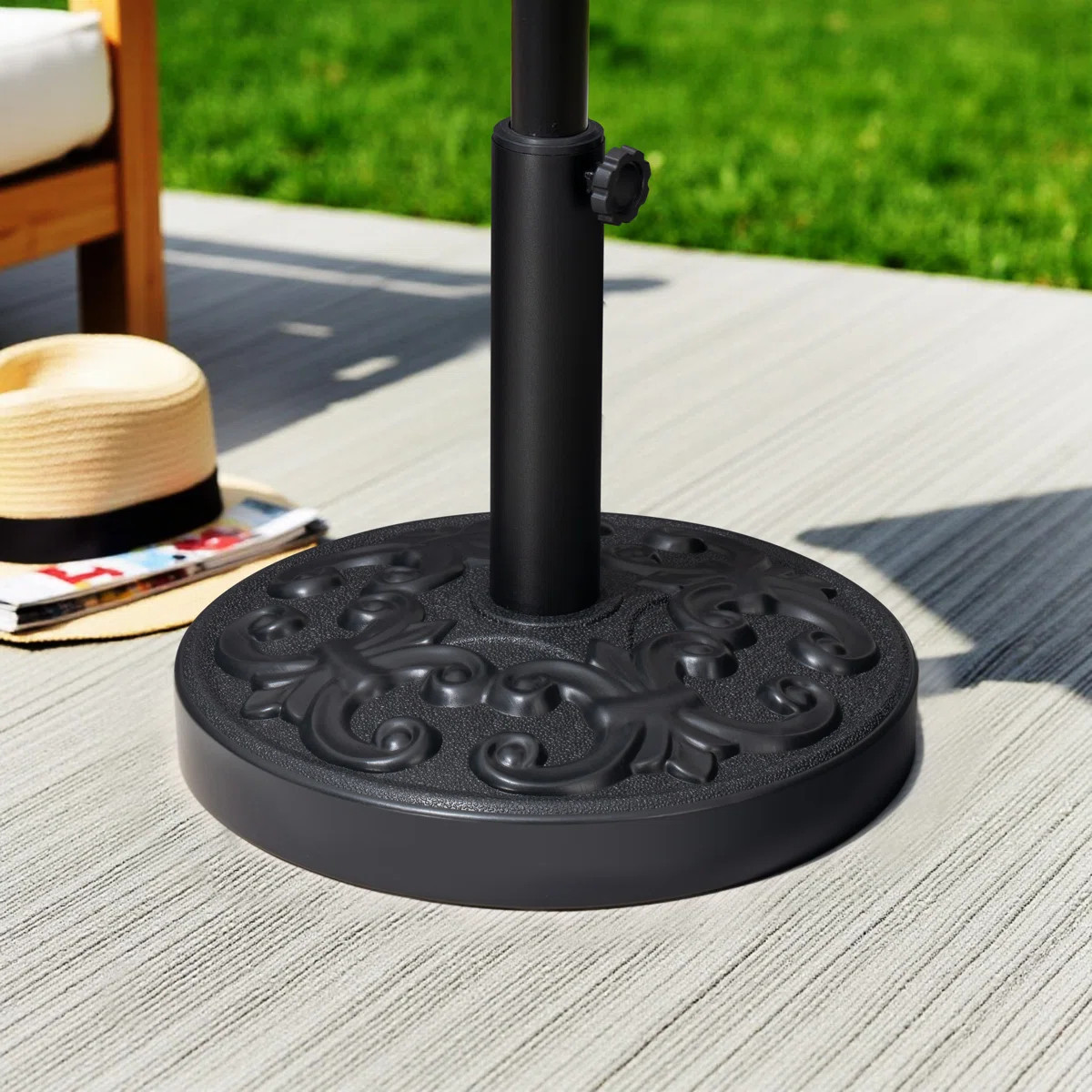 Hamburg 30 Lb. Concrete Free Standing Umbrella Base, Black | Wayfair North America