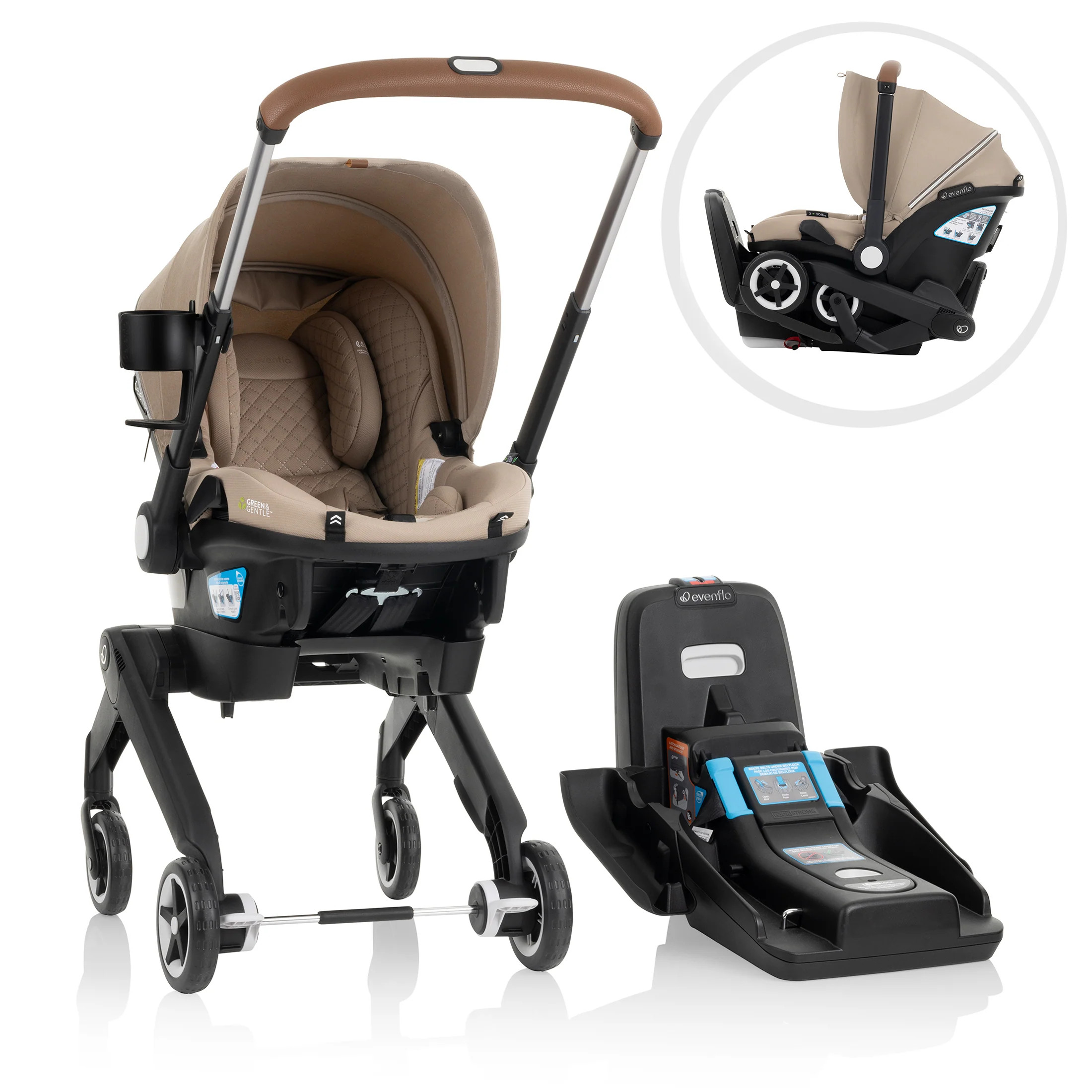 Shyft DualRide Infant Car Seat Stroller Combo w Carryall Storage & Extended Canopy - Evenflo® Of... | Evenflo Company