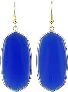 Women's Stone Crystal Dangle Drop Earrings, Oval Shape | Amazon (US)