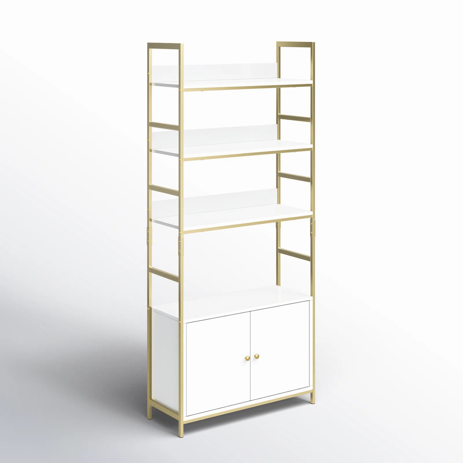Ehren 70.8" H x 31.1" W Standard Bookcase With Open Bookshelves and Cabinet | Wayfair North America