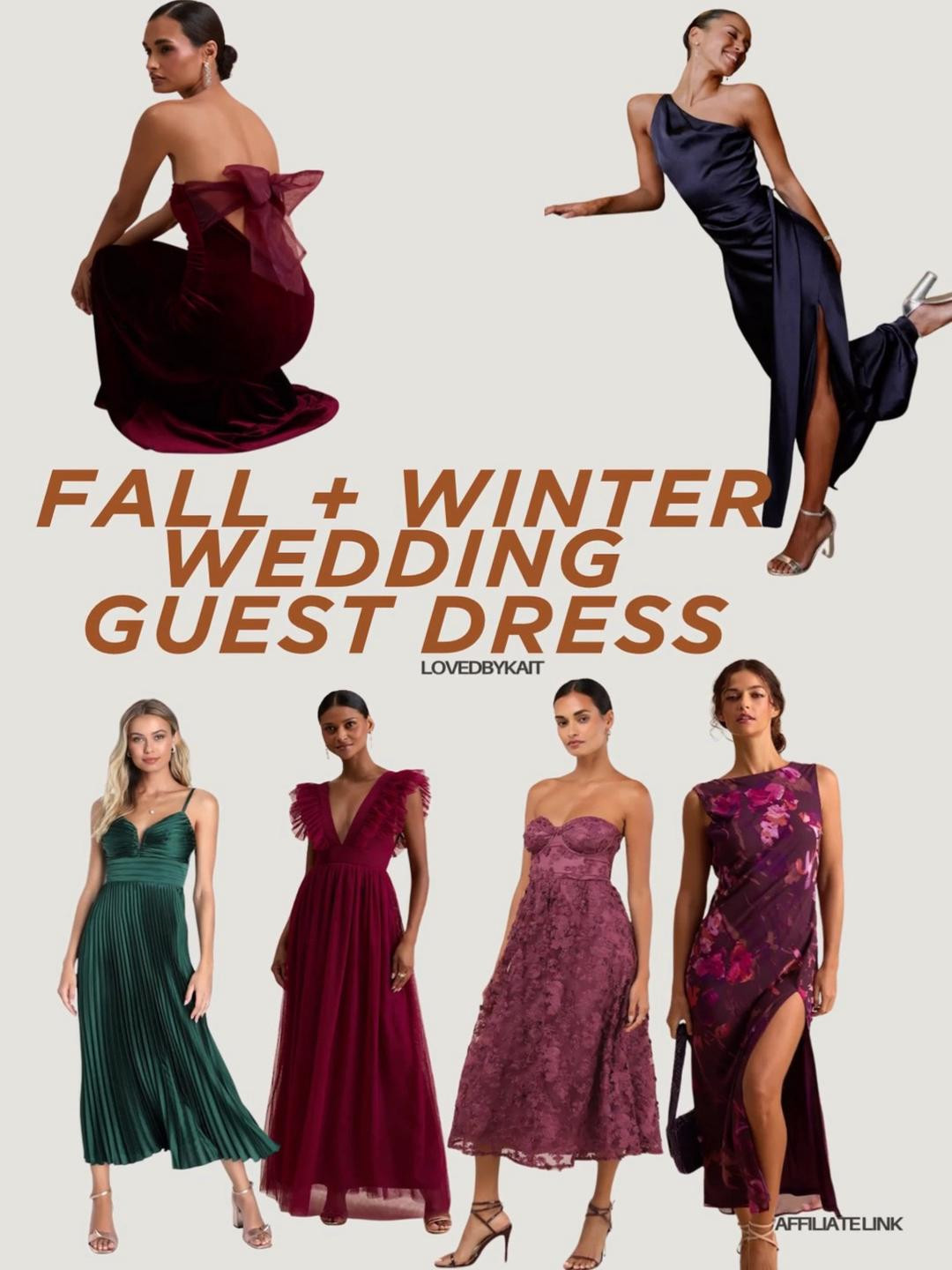 If you’re shopping for fall and winter wedding guest dresses, Lulus has some of the best options — and the best part is every dress is under $100. From black tie gowns to cocktail dresses, long-sleeve midi dresses, and even velvet and satin evening dresses, there’s something for every event this season. I love that Lulus makes it easy to find affordable wedding guest outfits that still look elevated and chic, whether you’re headed to a formal winter wedding, a holiday party, or even a New Year’s Eve event. Stylish, flattering, and budget-friendly — these are must-haves for your cold weather event wardrobe. 

#LTKParties #LTKWedding