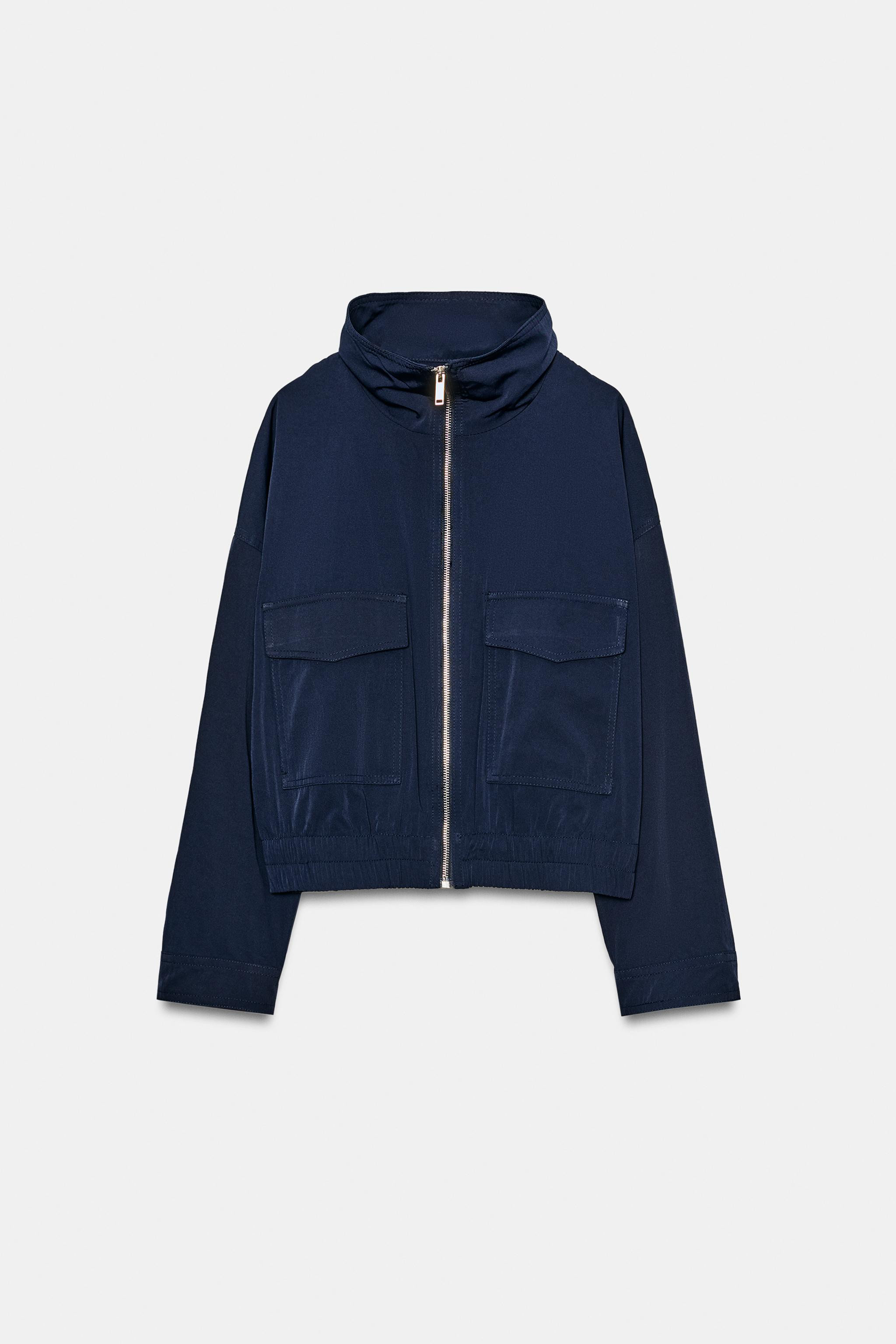 HIGH COLLAR FLAP POCKET JACKET | Zara US