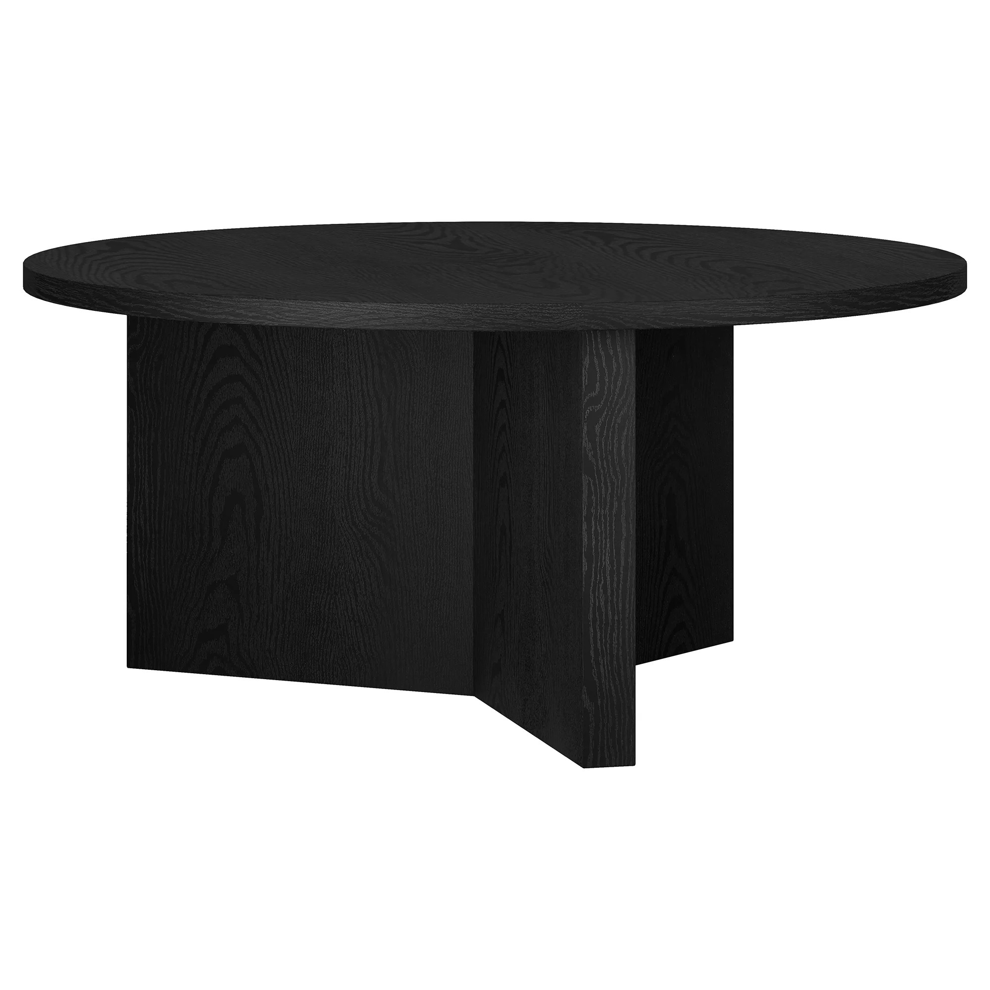 Evelyn&Zoe Scandinavian 36" Wide Black Grain Coffee Table - Walmart.com | Walmart (US)