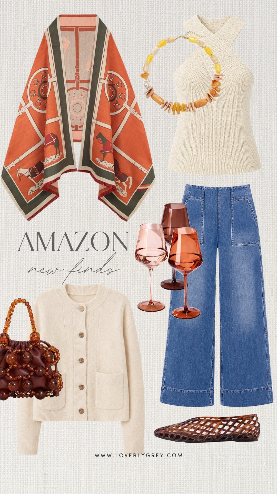 I’m really into this warmer Amazon fall outfit palette right now. The orange scarf, chunky necklace, wide-leg jeans, cream knit and woven flats are perfect for putting together casual fall outfits with a little more personality.

#LTKootd #LTKSeasonal