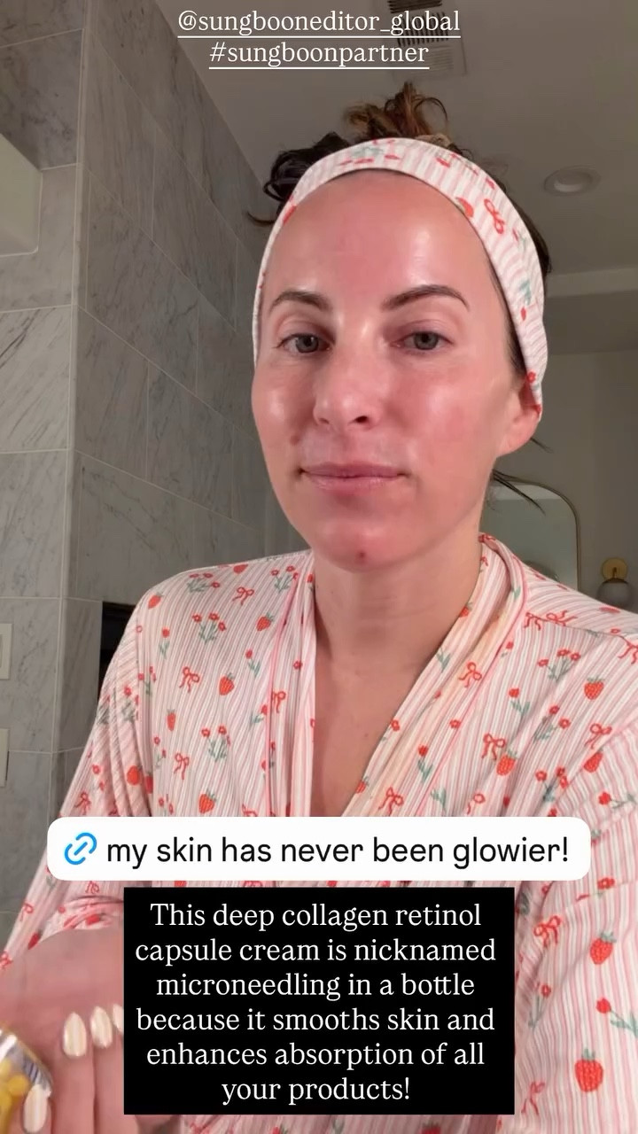 This deep collagen retinol capsule cream is nicknamed microneedling in a bottle because it smooths skin and enhances absorption of all your products! @sungbooneditor_global #sungboonpartner