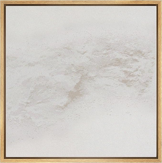 SIGNWIN Framed Canvas Print Wall Art Pastel White Paint Stroke Landscape Abstract Shapes Illustra... | Amazon (US)