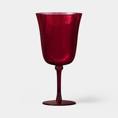18 fl oz Ribbed Red Wine Glass - Threshold™ | Target
