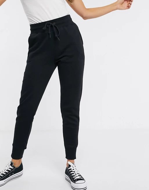 Convere High Waisted Slim Fit Black Sweatpants | ASOS US