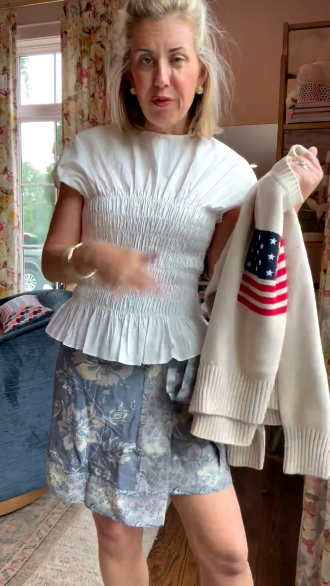 Now this is a statement white top and I’m here for it!! It’s so gorgeous and will look so good with jeans or Colette’s. This is a yes top for sure! ￼
I’m in xs top, small skirt and xs sweater.

#LTKSeasonal #LTKmomlife #LTKdayinmylife