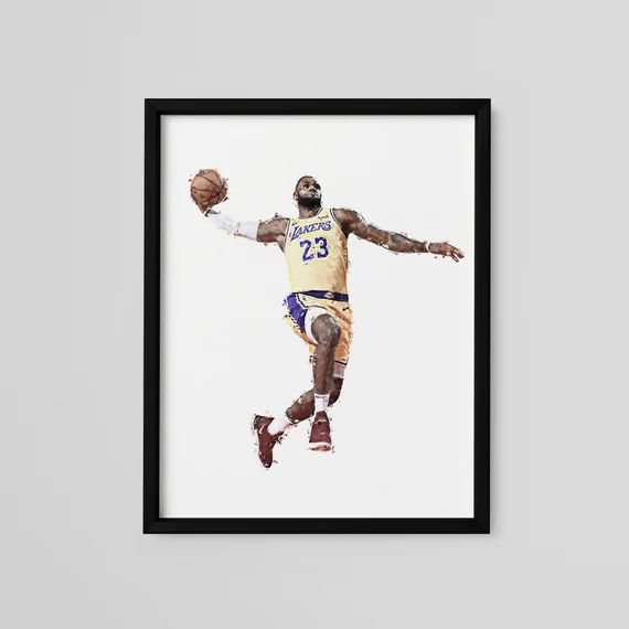 Lebron James Poster  Los Angeles Lakers  Art Print  Modern | Etsy | Etsy (US)