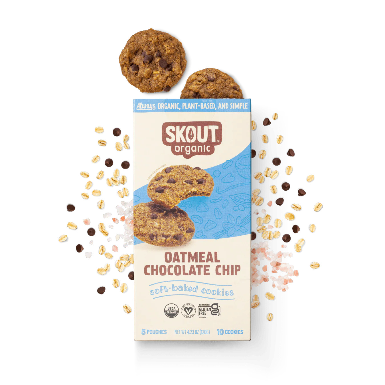 Skout Organic Soft Baked Cookies | Oatmeal Chocolate Chip | Skout Organic