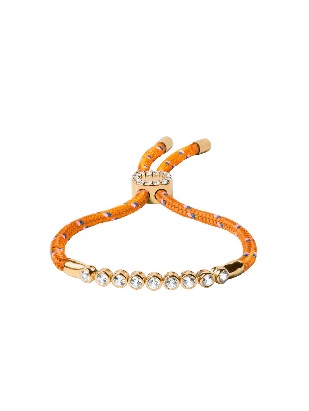 JAMES BEZEL ORANGE PARACORD BRACELET, GOLD | Dorsey