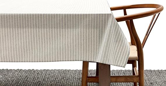 Rectangular Tablecloth - Cotton Striped Table Cloth 60x100 in - Modern Farmhouse Tablecloth, Grea... | Amazon (US)