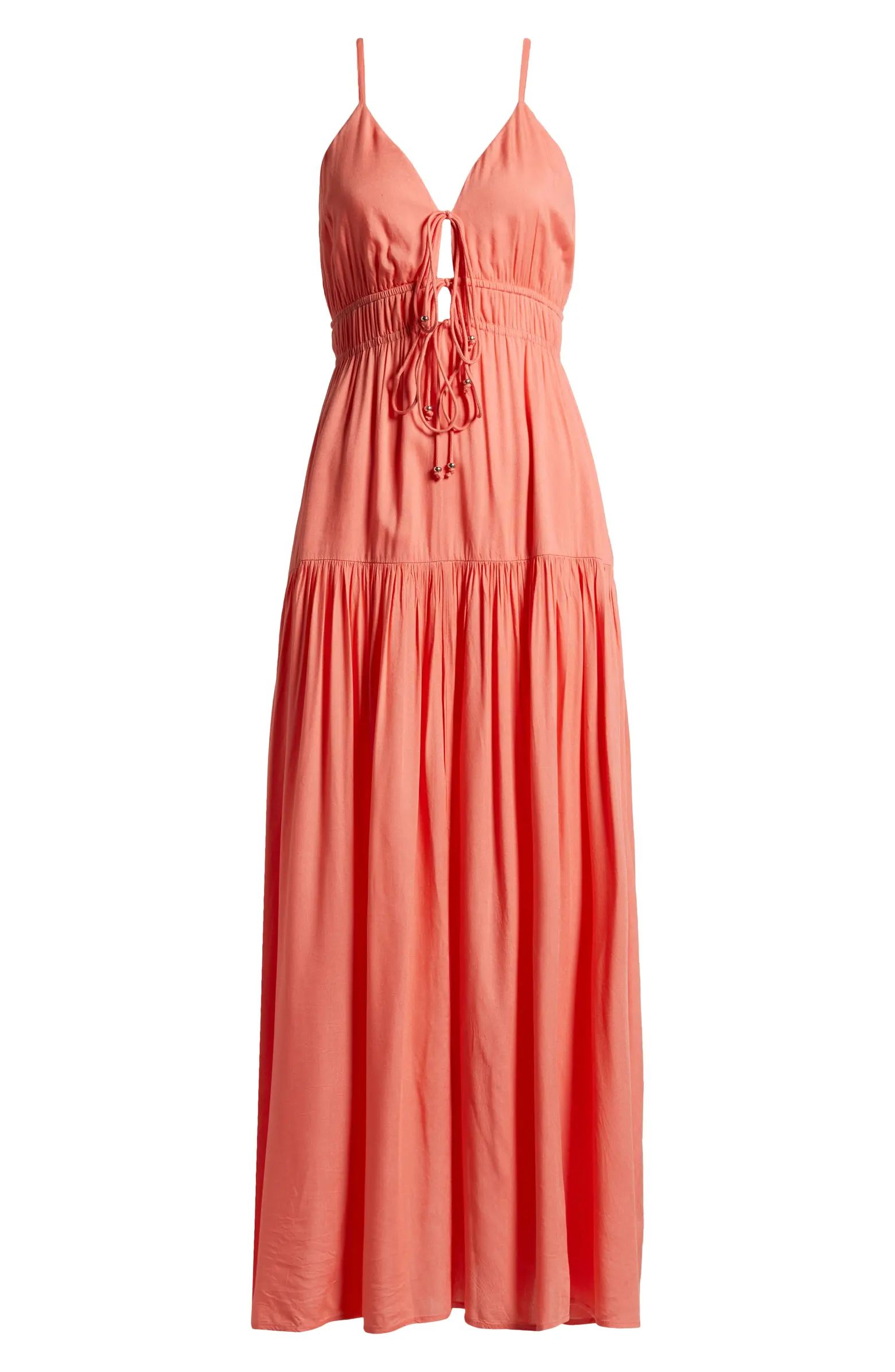 Tie Front Cover-Up Maxi Dress | Nordstrom