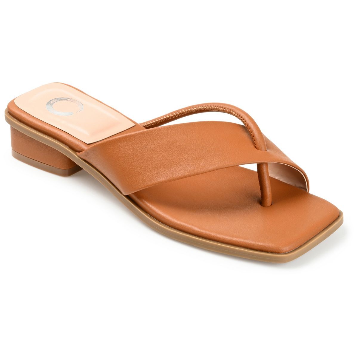 Journee Collection Womens Mina Tru Comfort Foam Flip Flop Low Block Heel Sandals | Target