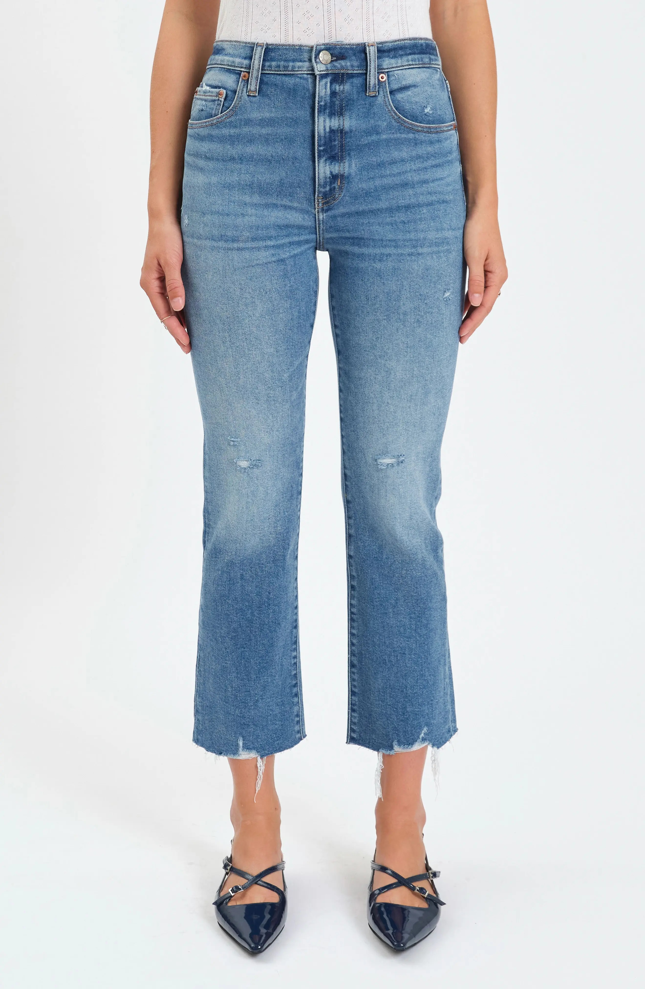Shy Girl High Waist Crop Flare Jeans (Women) | Nordstrom | Nordstrom