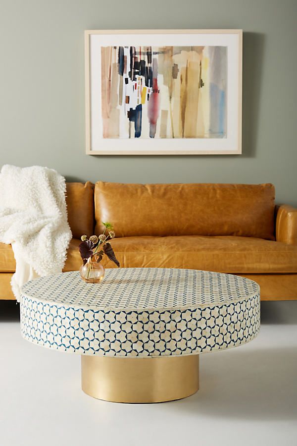 Targua Moroccan Coffee Table By Anthropologie in Blue Size XS | Anthropologie (US)