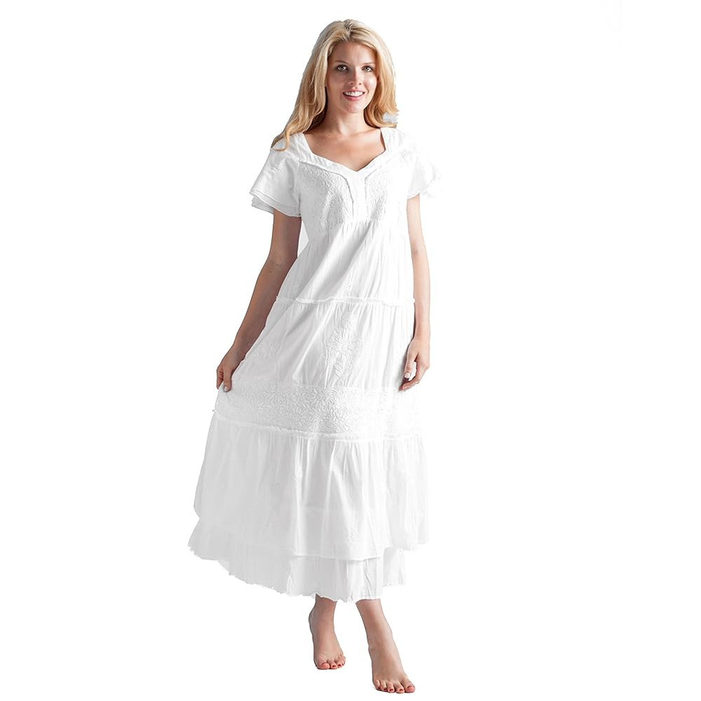 La Cera Women's Gown White | Amazon (US)