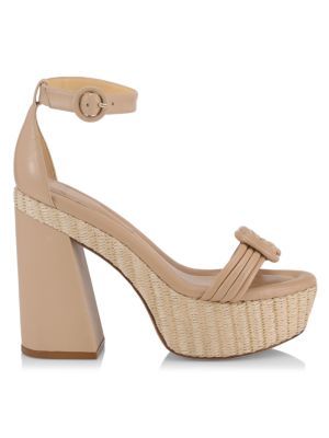 Vicky Leather Platform Ankle Strap Sandals | Saks Fifth Avenue OFF 5TH