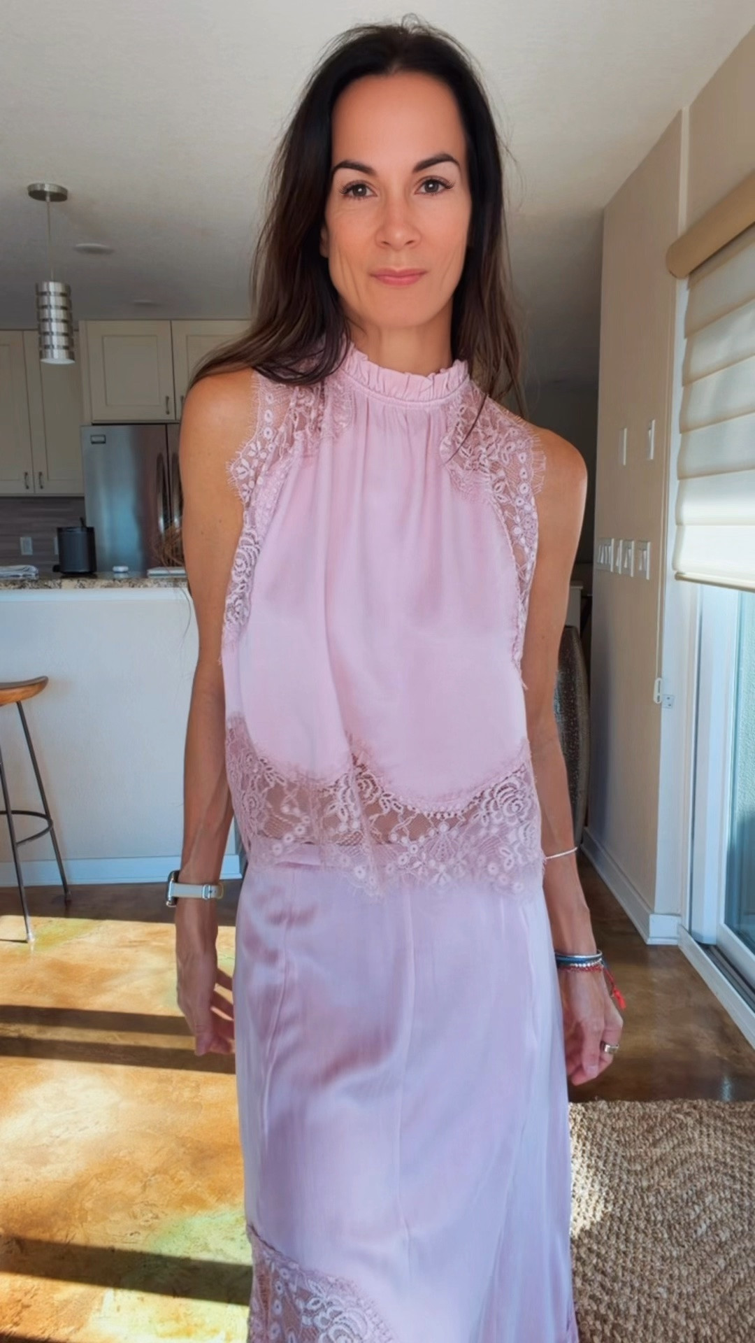 Pink, lace, silk… and just enough main character energy to make Cinderella question her wardrobe. 💕✨

I’m convinced every woman needs one outfit that makes her instantly stand a little taller, and this one is exactly that. The lace detailing, the dreamy silk, the flowy silhouette… she’s feminine, elegant, chic, and somehow still effortless.

This is one of those outfits that doesn’t need much styling because the outfit is the statement. I kept the accessories simple and let this gorgeous set do all the talking.

If you hear glass slippers clicking… mind your business. 😂👠

Wearing size 2

#nicolecoleestyle #summerstyle #quietluxury #elevatedstyle #lacefashion

#LTKdayinmylife #LTKgrwm #LTKootd