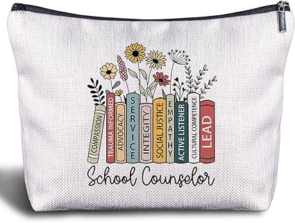 School Counselor Gifts Makeup Bag for Women - Guidance Counselor Appreciation Gifts, School Couns... | Amazon (US)