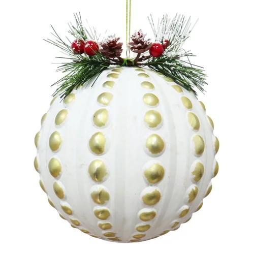 Holiday Time Set of 4 Jumbo 150mm Gold Ball Shatterproof Ornaments | Walmart (US)