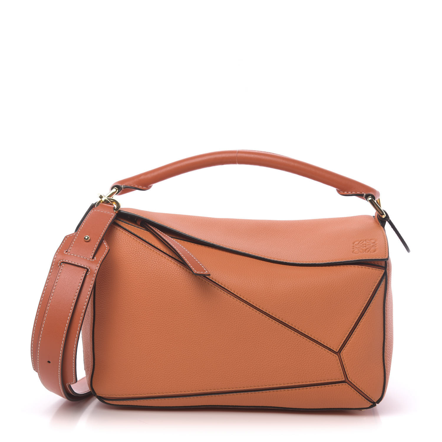 Calfskin Medium Puzzle Bag Orange | Fashionphile