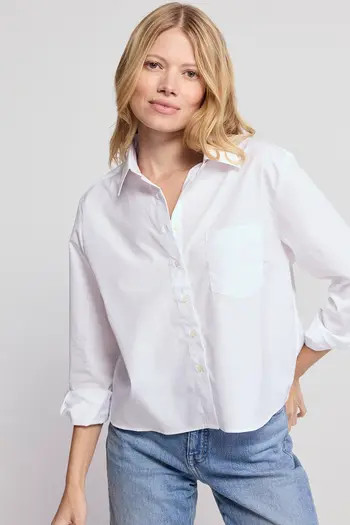 The Shirt by Rochelle Behrens The Long Sleeve Boxy Crop Shirt | Nordstrom | Nordstrom