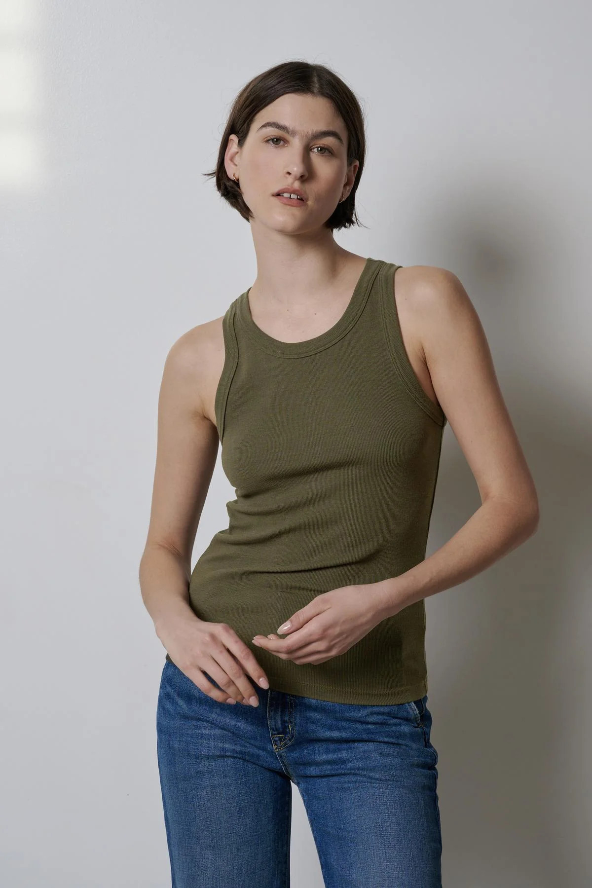 CRUZ MODAL RIB FITTED TANK TOP | Velvet by Graham & Spencer