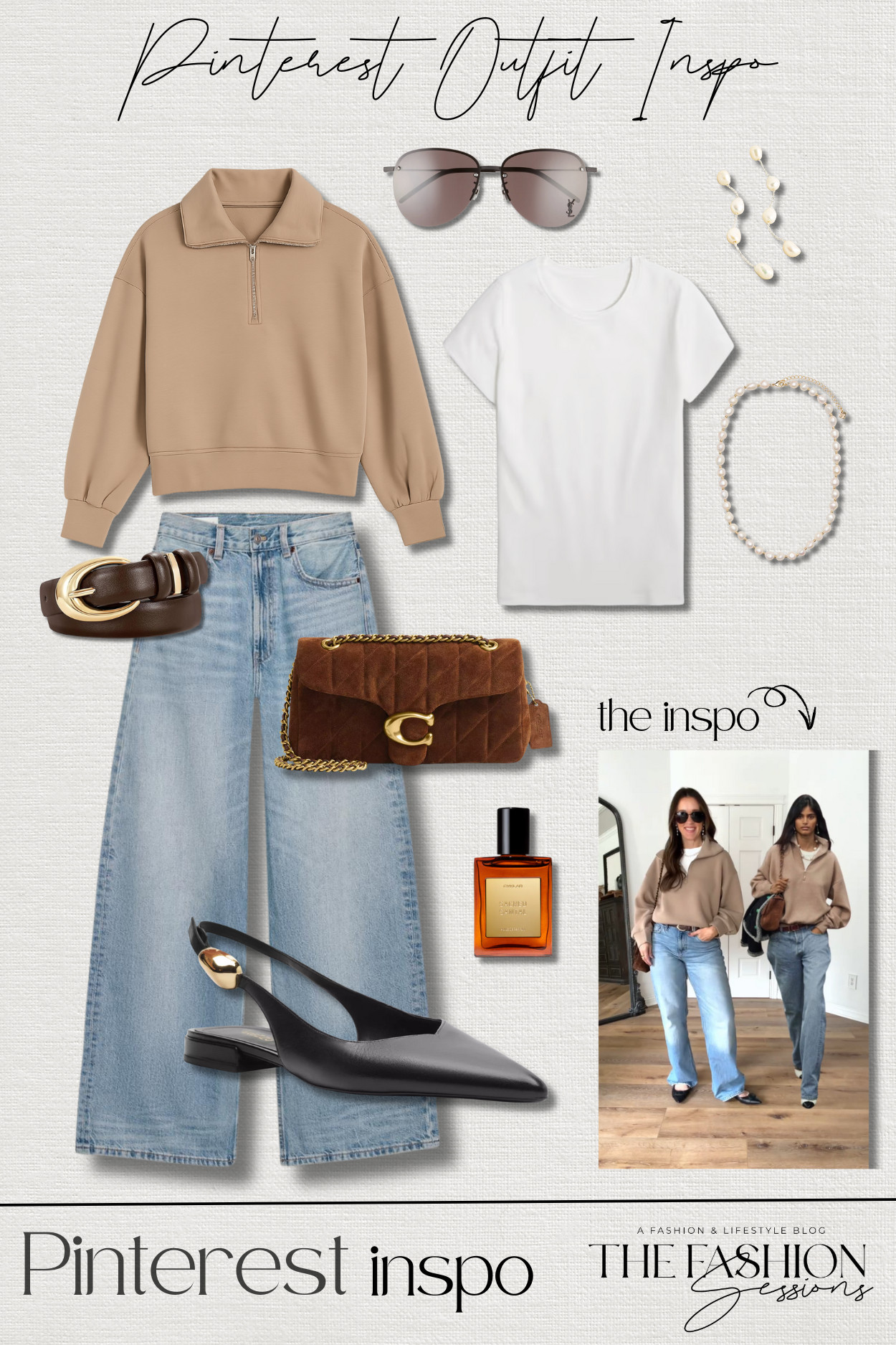 Quite literally, the look that broke the internet. When Chanel put ultra casual with some elevated finishing touches, the fashion world would never be the same! Sizing: Quarter zip-Old Navy, medium Jeans-Zara, size up one. casual outfit | elevated casual 

 #LTKootd #LTKOver40 #LTKFindsUnder50