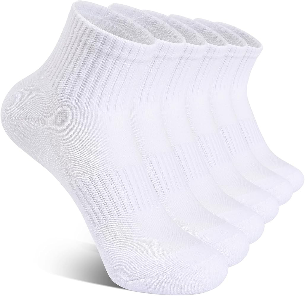 Kids Socks Boys Girls Ankle Socks Cotton Cushioned Crew Sock 6 Pairs | Amazon (US)
