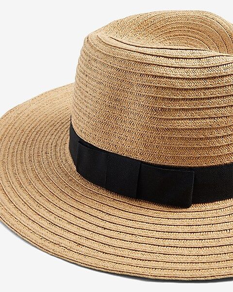 Straw Ribbon Band Panama Hat | Express