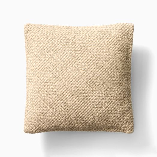 Heathered Basketweave Wool Pillow Cover | West Elm (US)