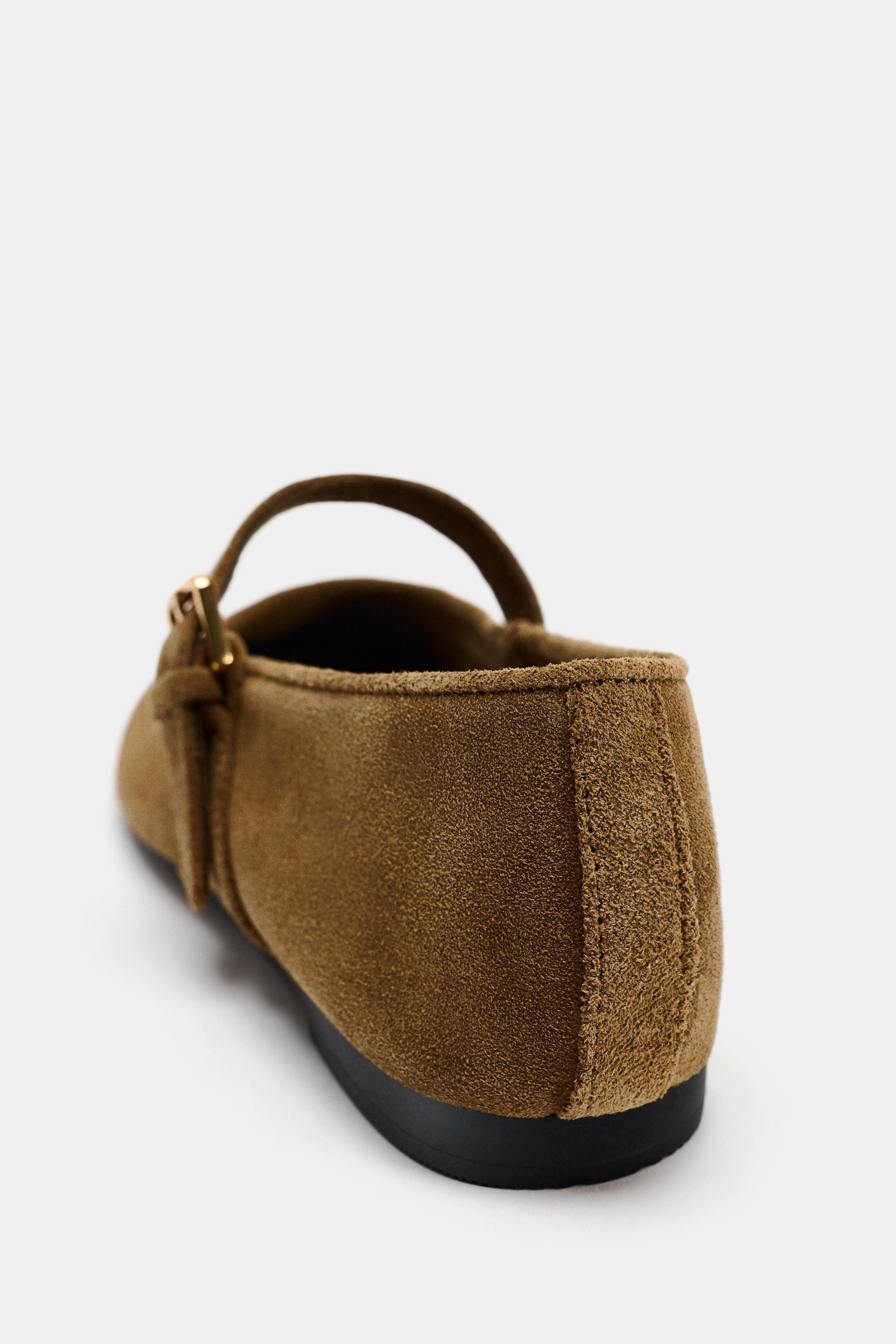 BALLERINA AUS VELOURSLEDER | Zara DE
