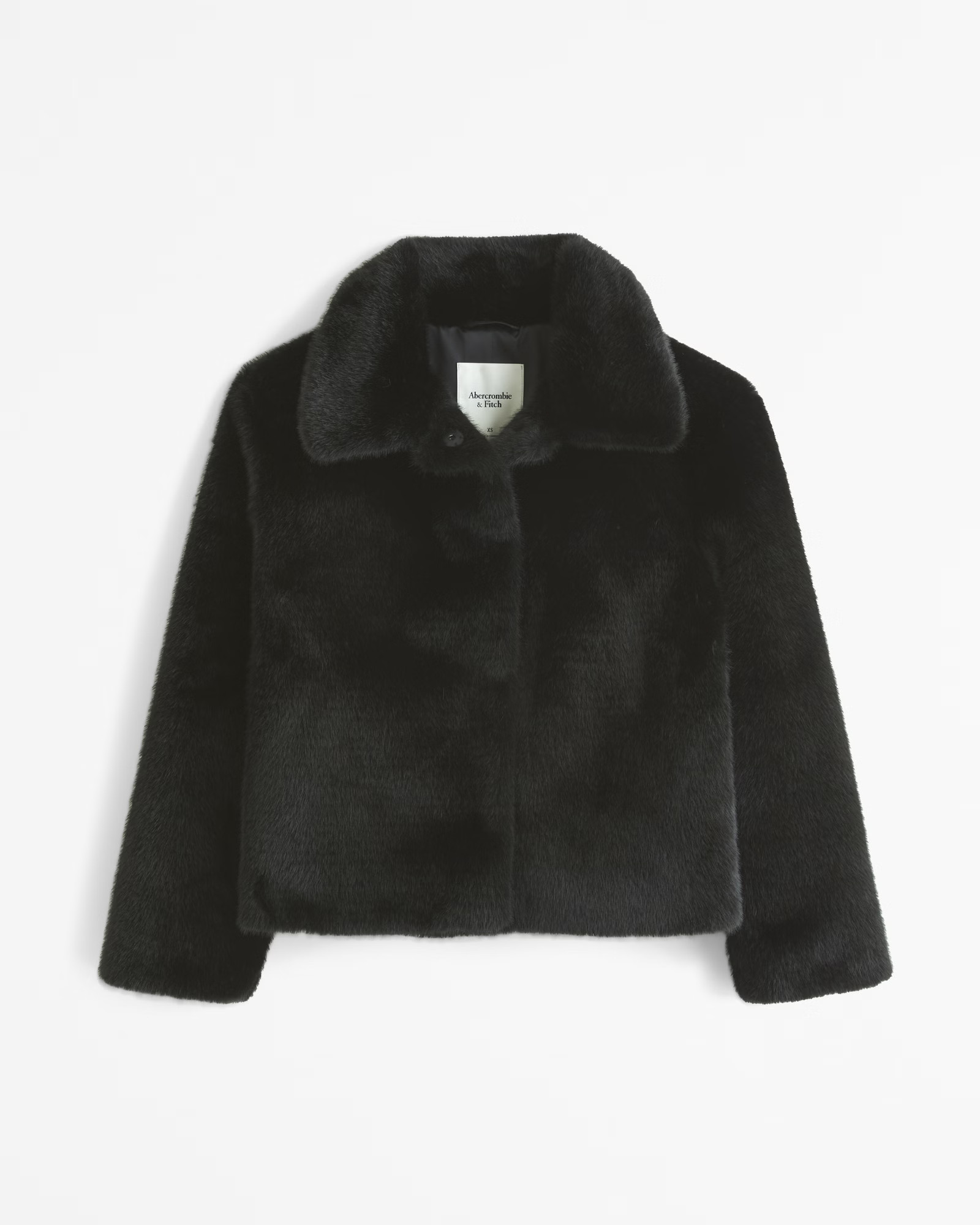 Women's Short Faux Fur Coat | Women's Coats & Jackets | Abercrombie.com | Abercrombie & Fitch (US)